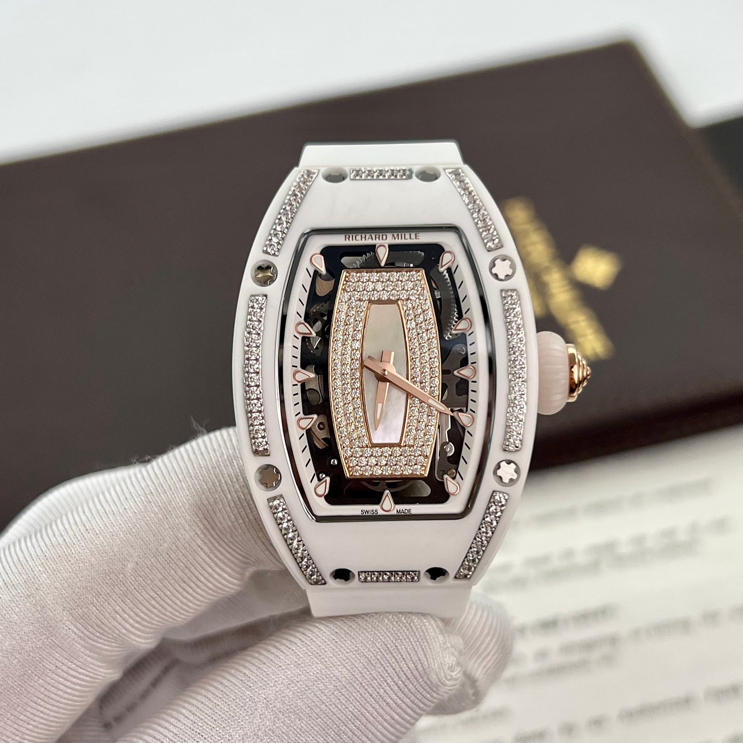 Richard Mille RM 07-01 1:1 Best Edition RM Fabbrica White Ceramic Case