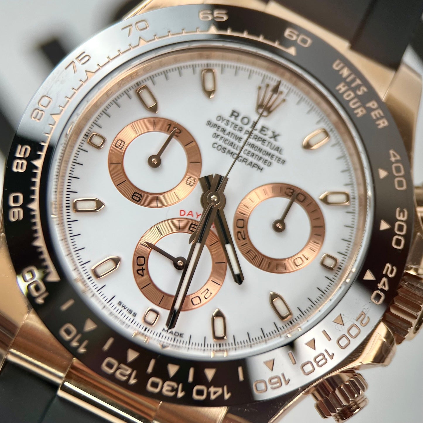 Rolex Daytona M116505-0010 1:1 edição melhor BT Fabbrica Rosa Oro Gomma cinturino