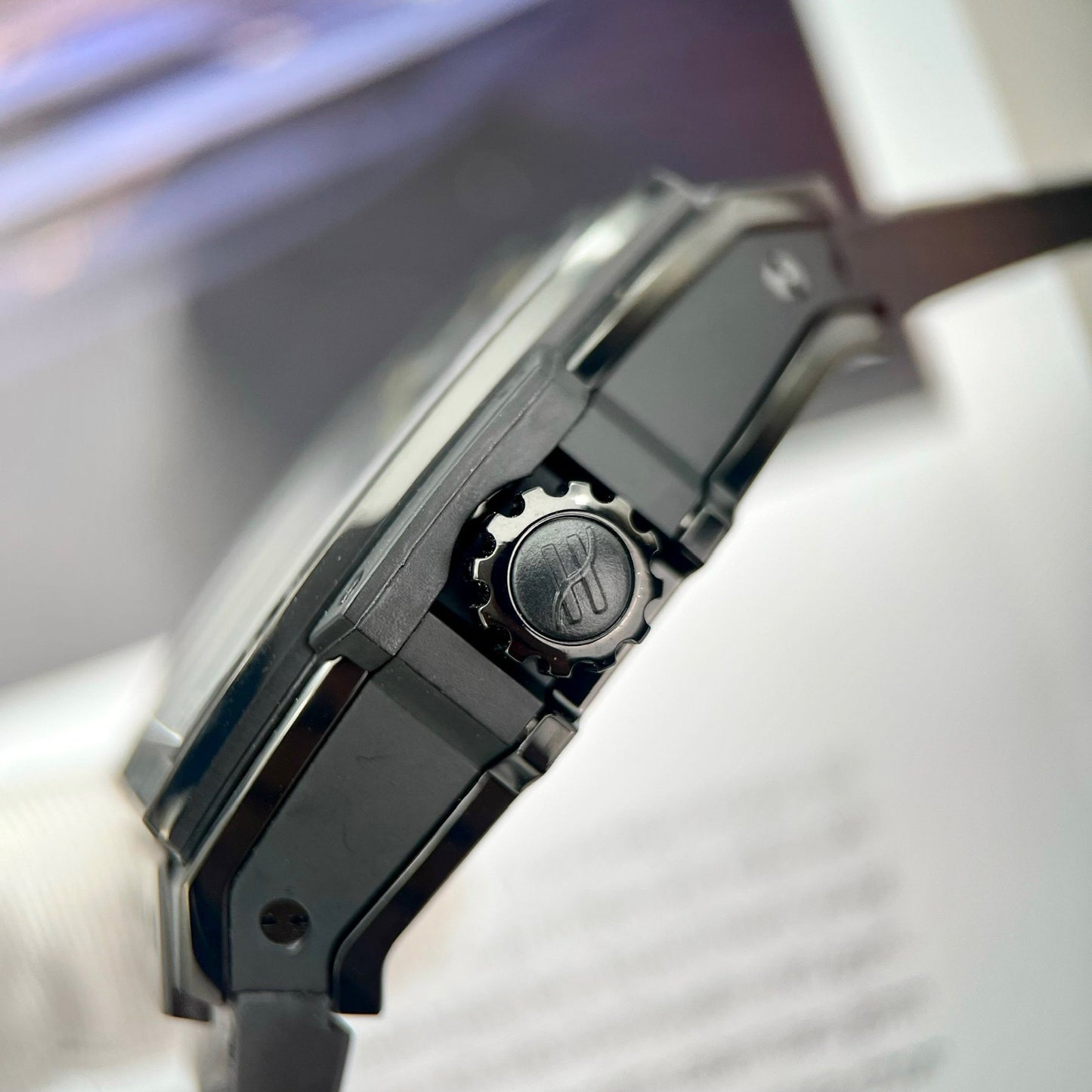 Réplica del Hublot Masterpiece Tourbillon 906.ND.0129.VR.AES12 1:1 Best Edition PVD negro Swiss HUB 9006