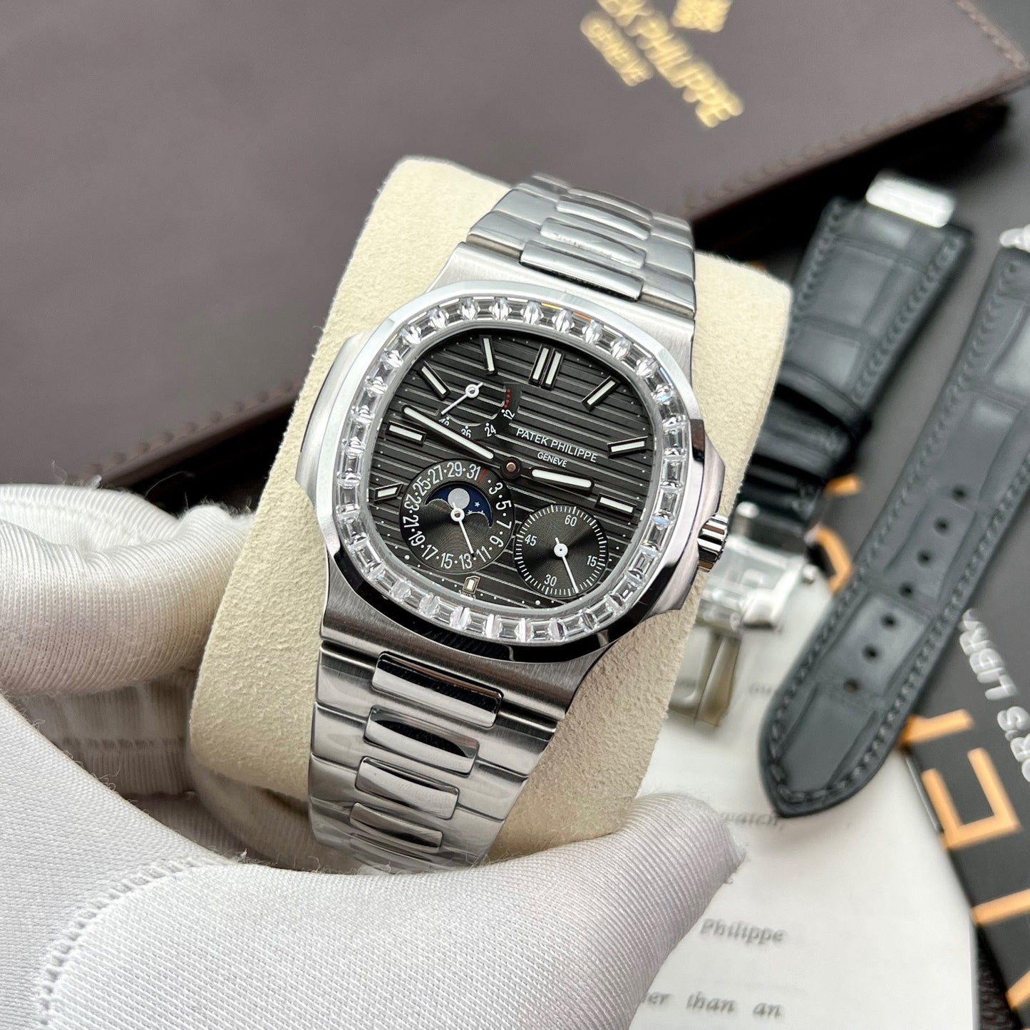 Patek Philippe Nautilus 5712GR 1:1 edizione migliore GR Fabbrica Grigio quadrante