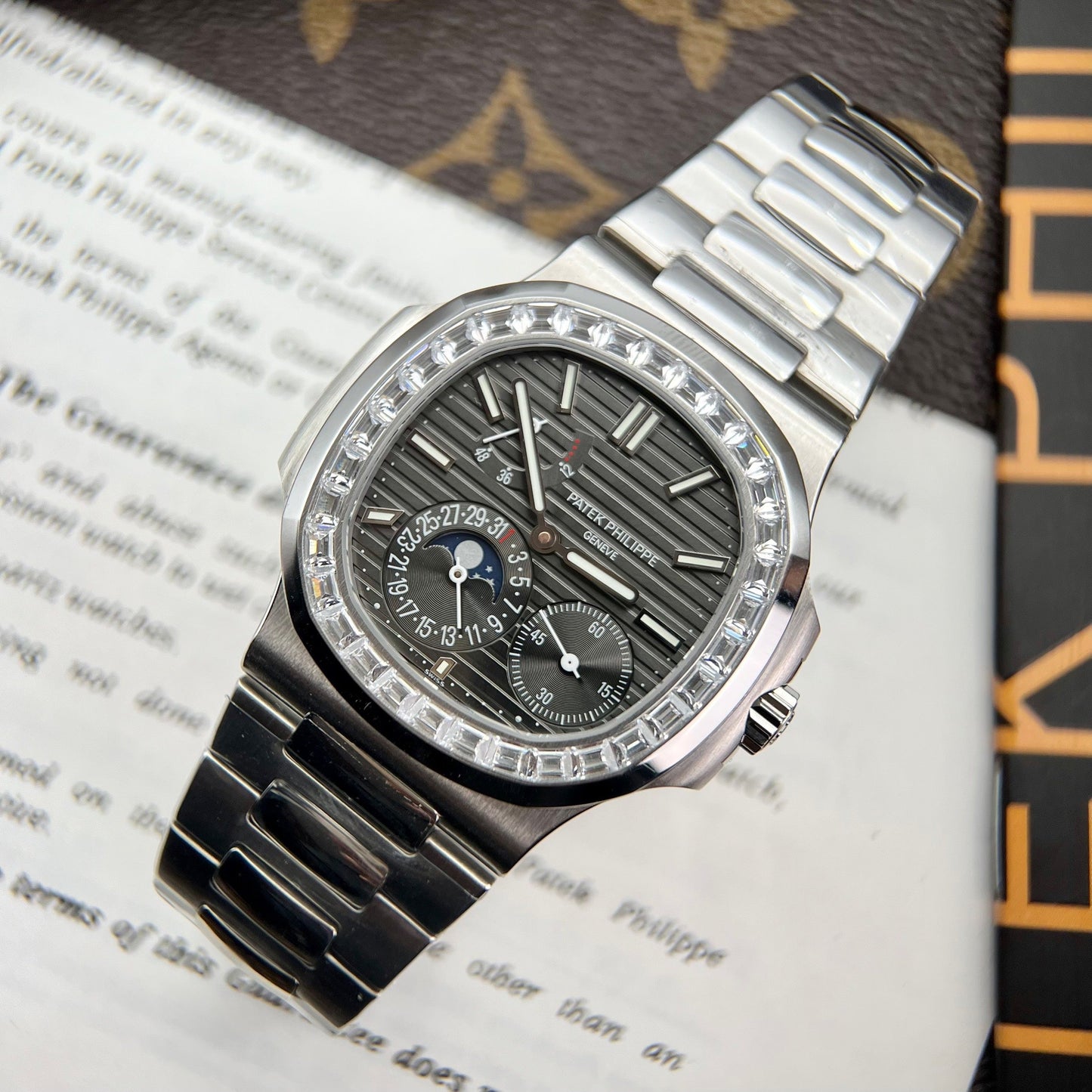 Patek Philippe Nautilus 5712GR 1:1 edizione migliore GR Fabbrica Grigio quadrante
