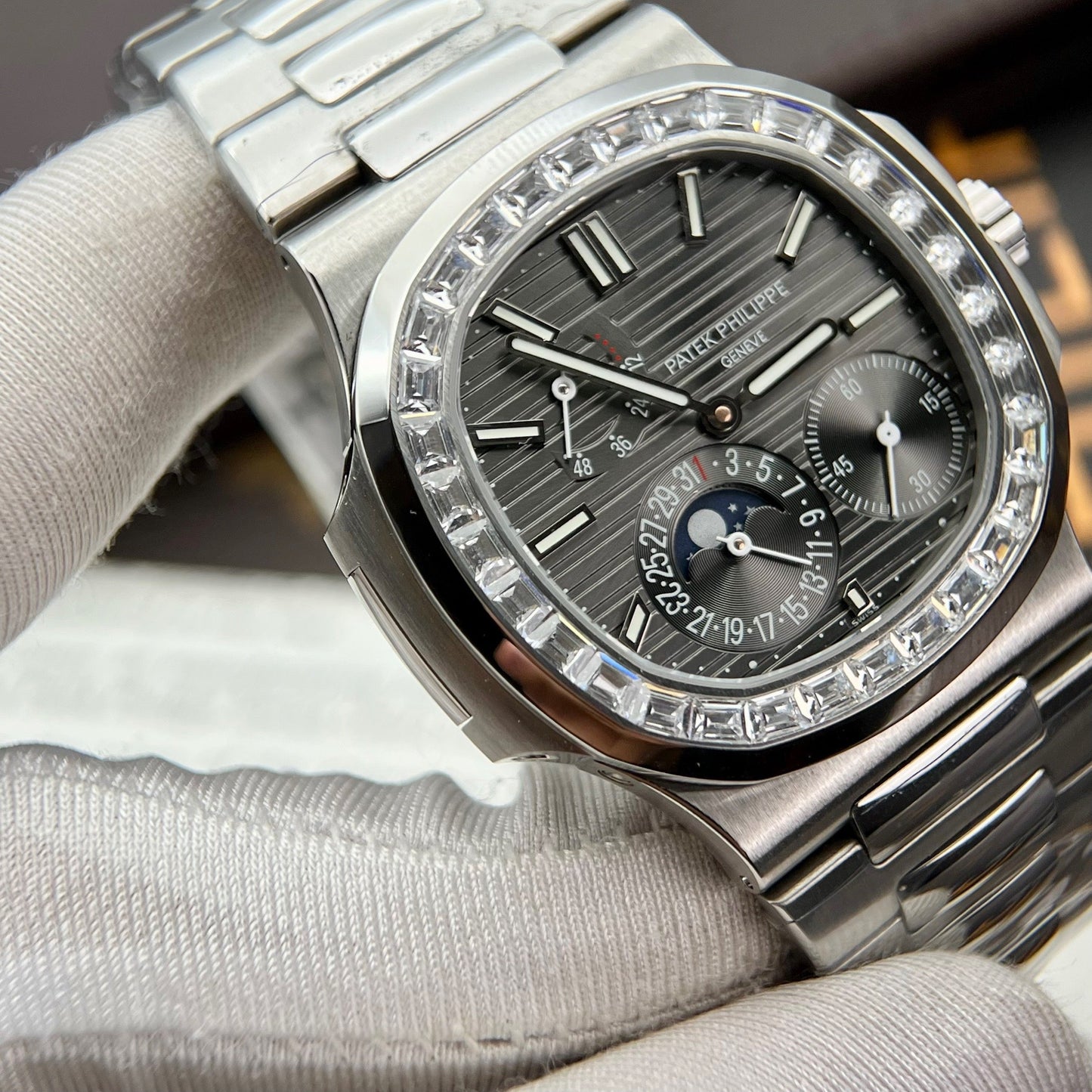 Patek Philippe Nautilus 5712GR 1:1 edizione migliore GR Fabbrica Grigio quadrante