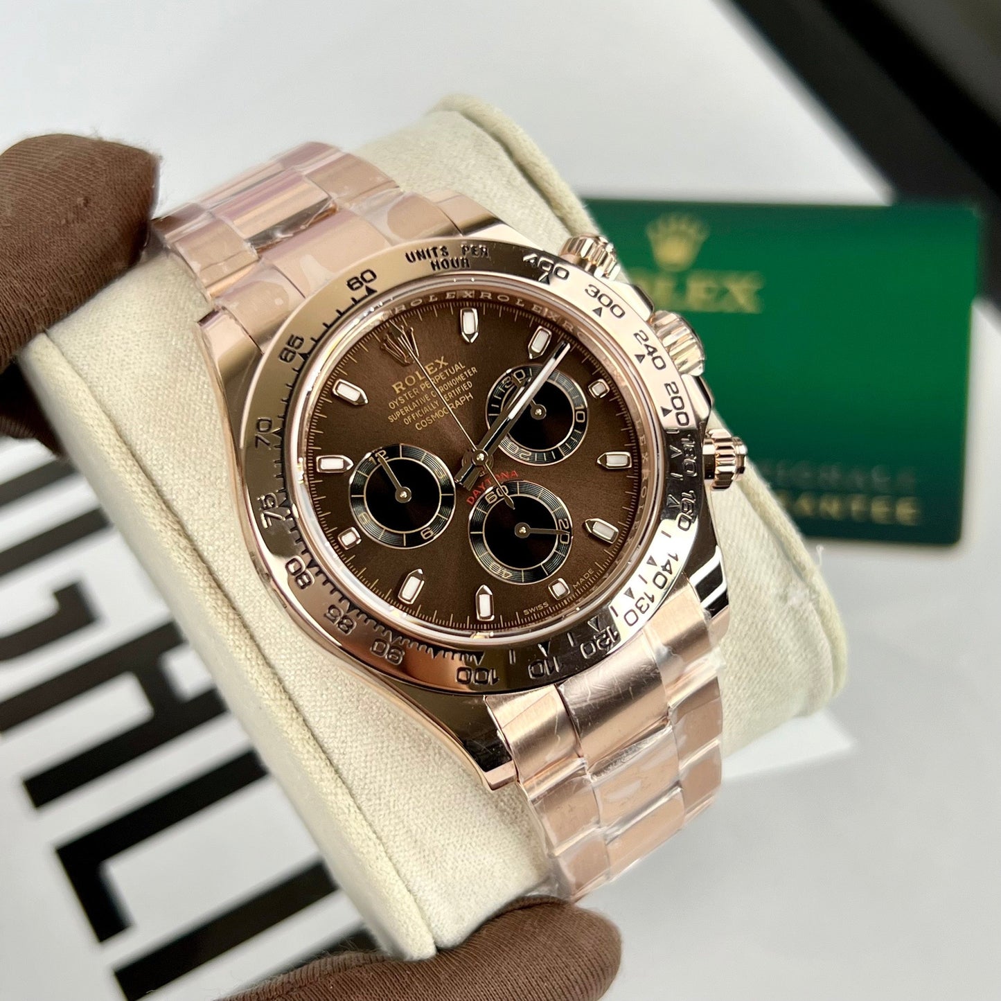 Rolex Cosmograph Daytona 116505 Chocolate quadrante 1:1 edizione migliore BTF 18k Rosa Oro