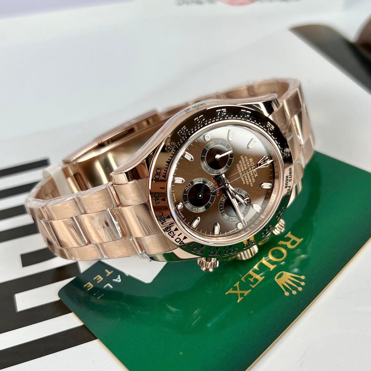 Rolex Cosmograph Daytona 116505 Chocolate quadrante 1:1 edizione migliore BTF 18k Rosa Oro