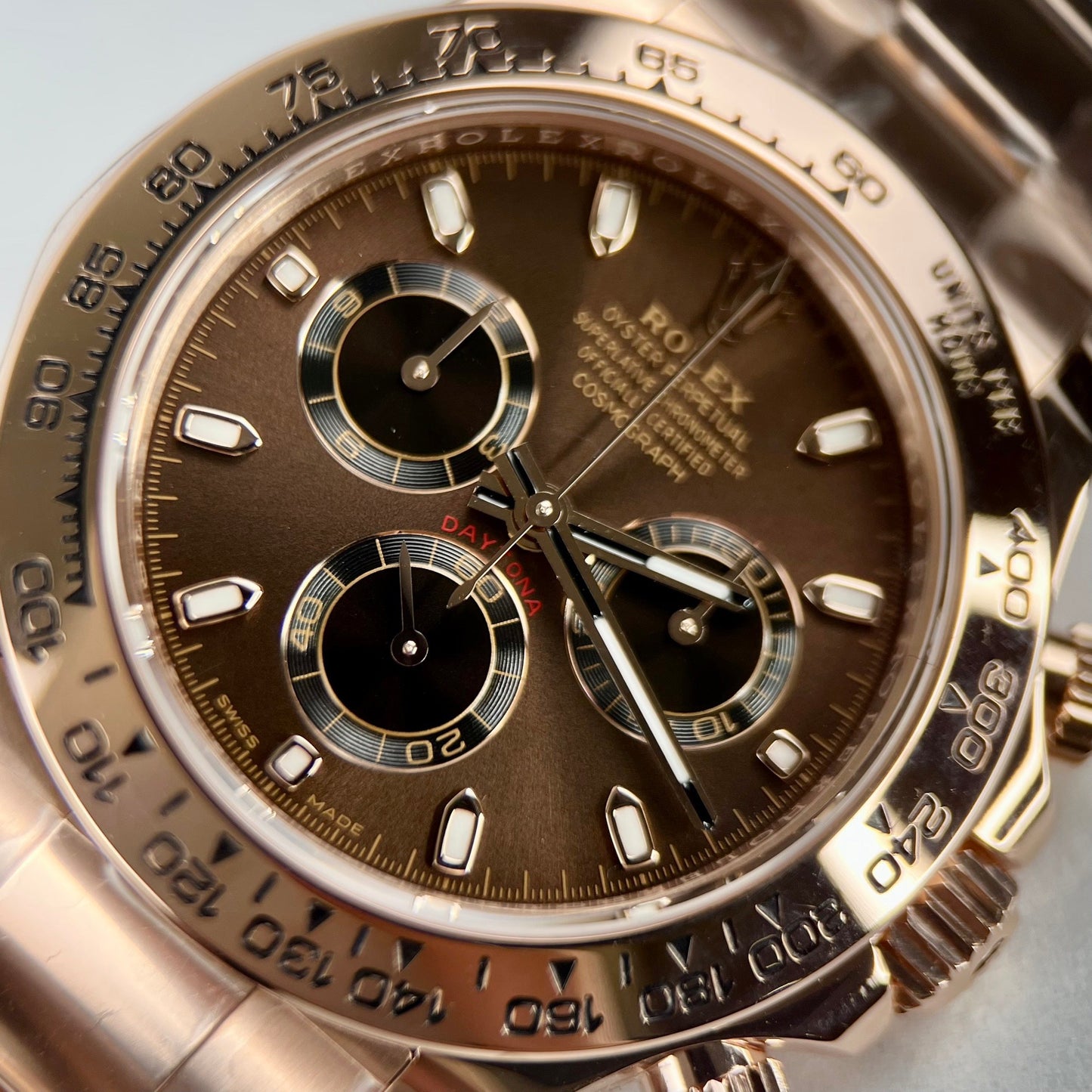 Rolex Cosmograph Daytona 116505 Chocolate quadrante 1:1 edizione migliore BTF 18k Rosa Oro