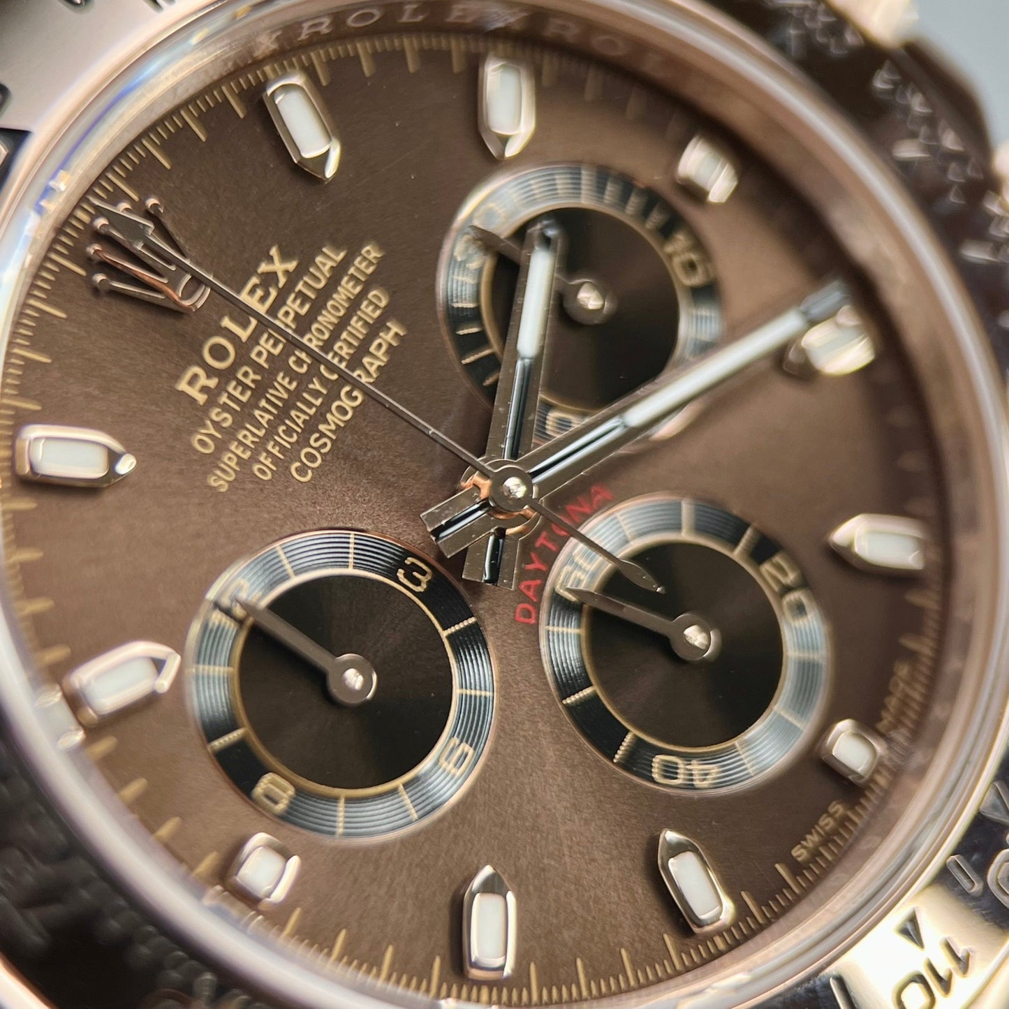 Rolex Cosmograph Daytona 116505 Chocolate quadrante 1:1 edizione migliore BTF 18k Rosa Oro