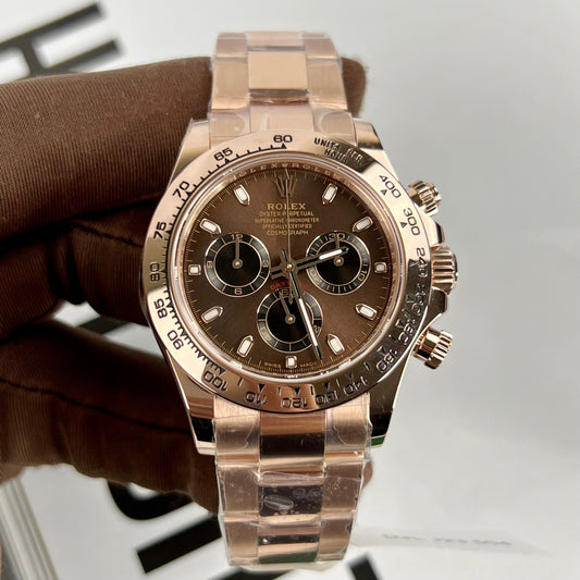 Rolex Cosmograph Daytona 116505 Chocolate quadrante 1:1 edizione migliore BTF 18k Rosa Oro