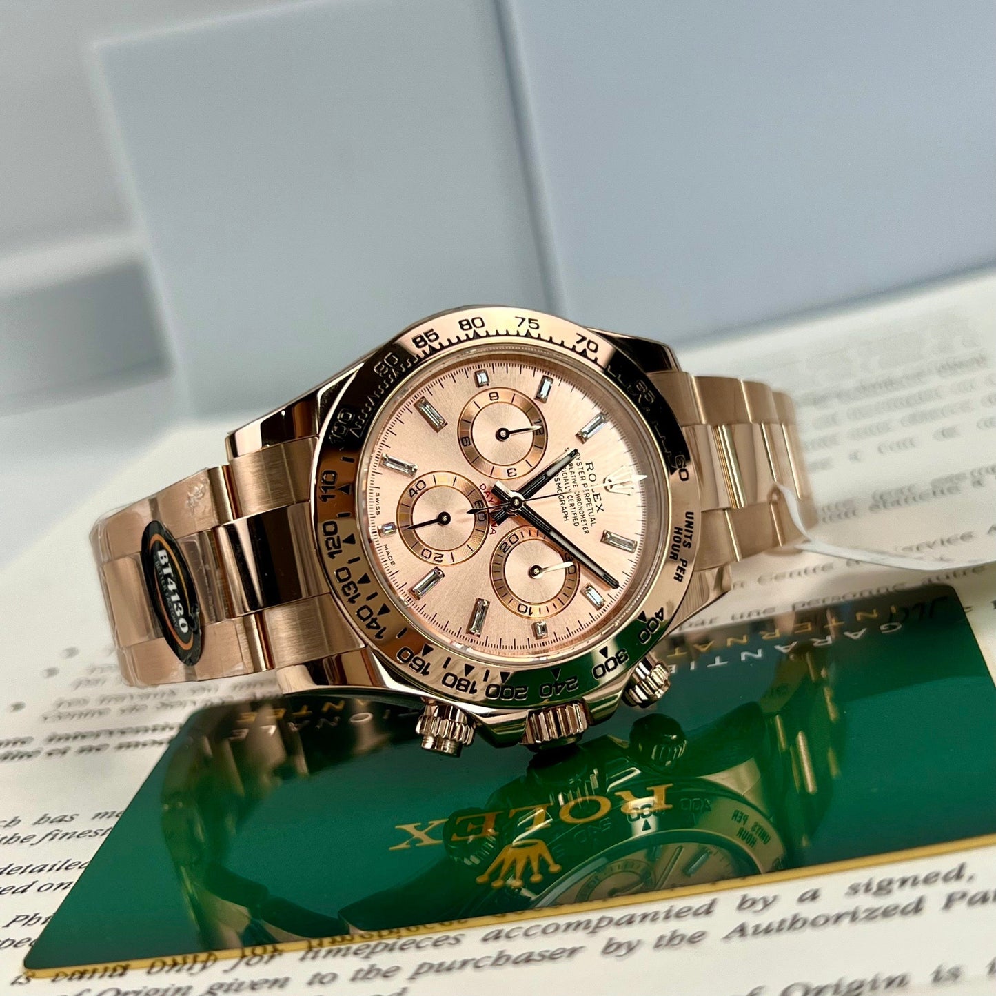 replica Rolex Cosmograph Daytona 40mm Everose Oro 116505 1:1 edizione migliore BTF