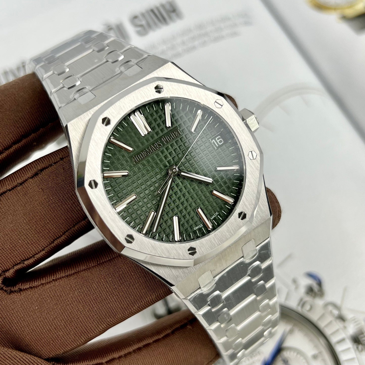 Audemars Piguet Royal Oak 15510ST.OO.1320ST.04 1:1 Best Edition ZF Fabbrica Green Dial Newest Version