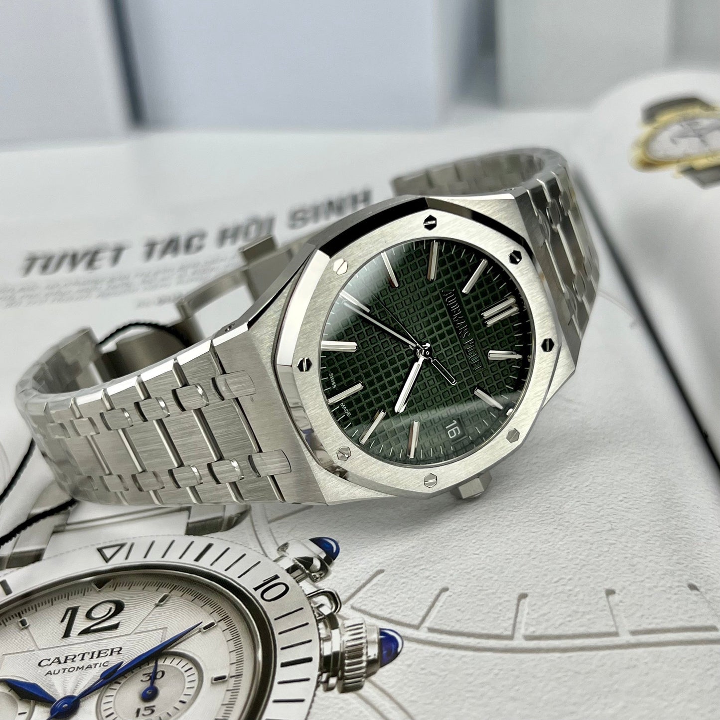 Audemars Piguet Royal Oak 15510ST.OO.1320ST.04 1:1 Best Edition ZF Fabbrica Green Dial Newest Version