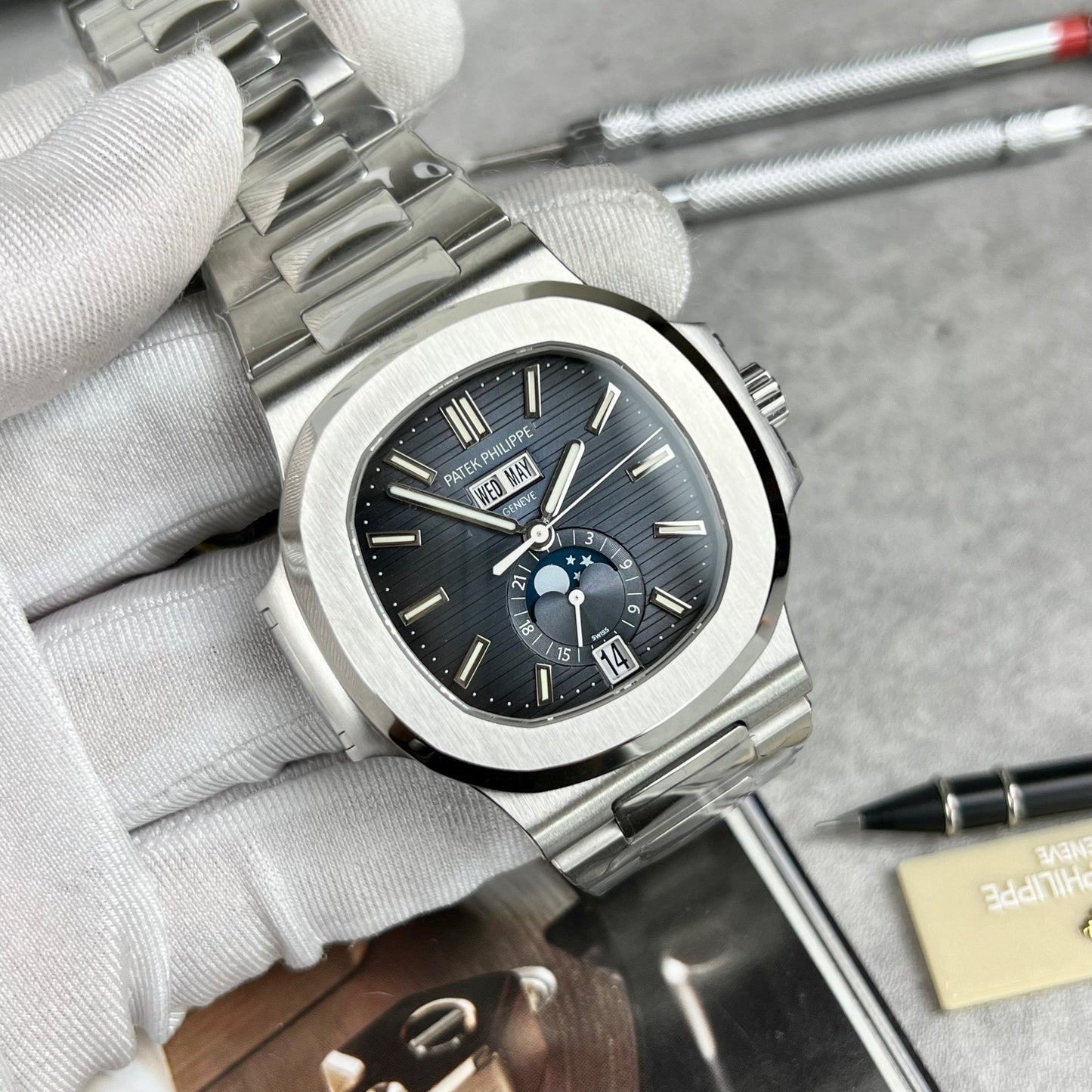 Patek Philippe Nautilus 5726/1A-014 V2 1:1 Best Edition PPF Fabbrica Blue Dial