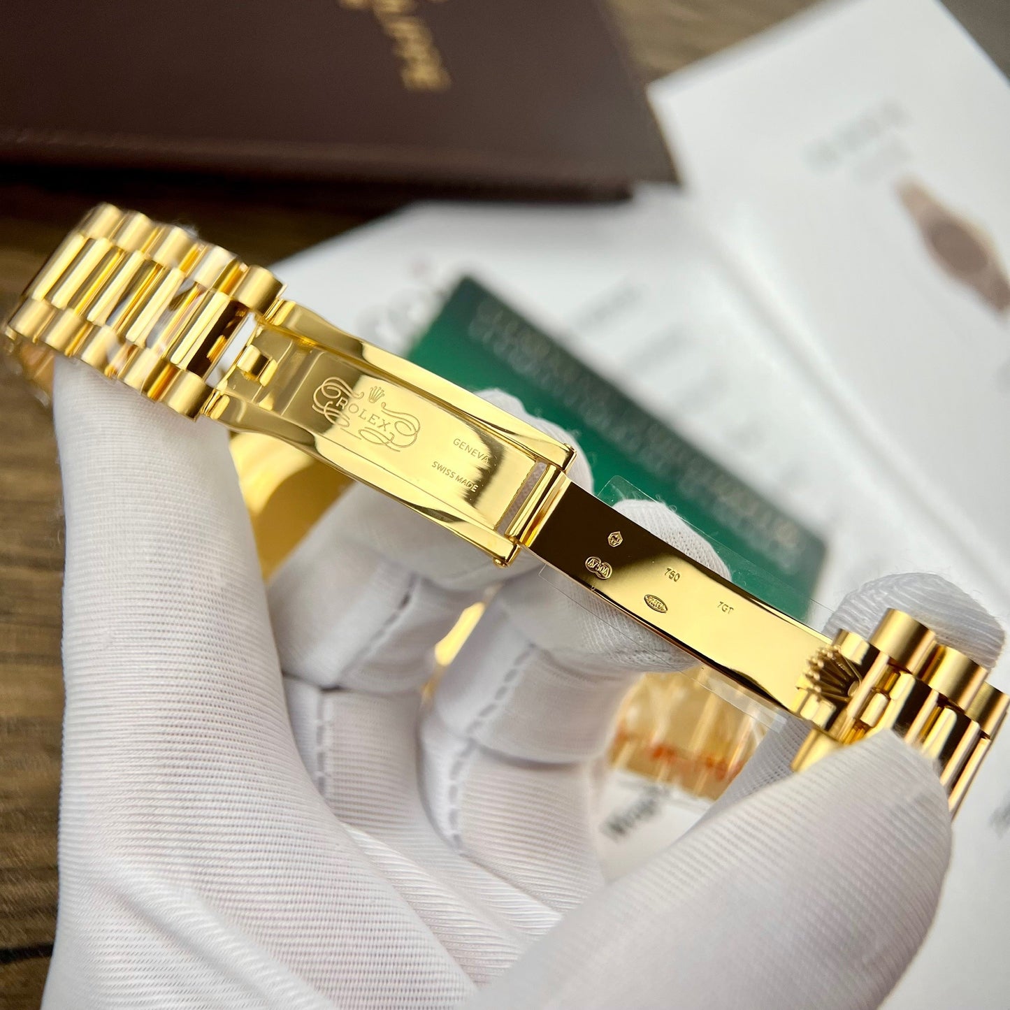 Rolex Day Date 228238 40MM 1:1 edizione migliore 18k Yellow Oro Argento Roman quadrante GM Fabbrica Counterweight Versione