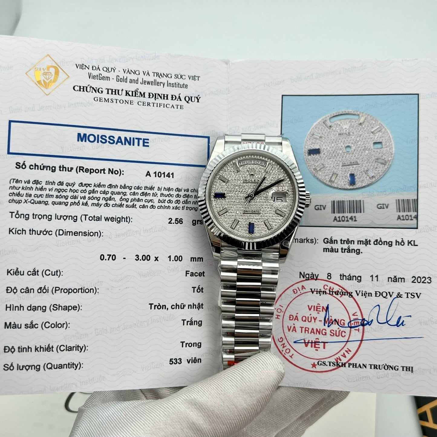 Rolex Day Date 40 228349RBR Pave Diamonds quadrante 1:1 edizione migliore GM Fabbrica V3 Counterweight Versione