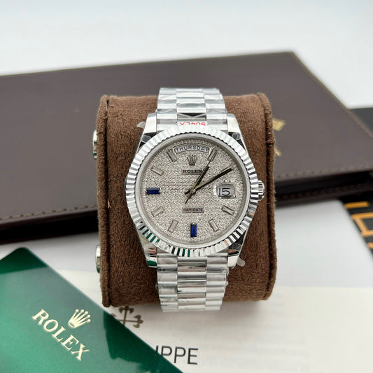 Rolex Day Date 40 228349RBR Pave Diamonds quadrante 1:1 edizione migliore GM Fabbrica V3 Counterweight Versione