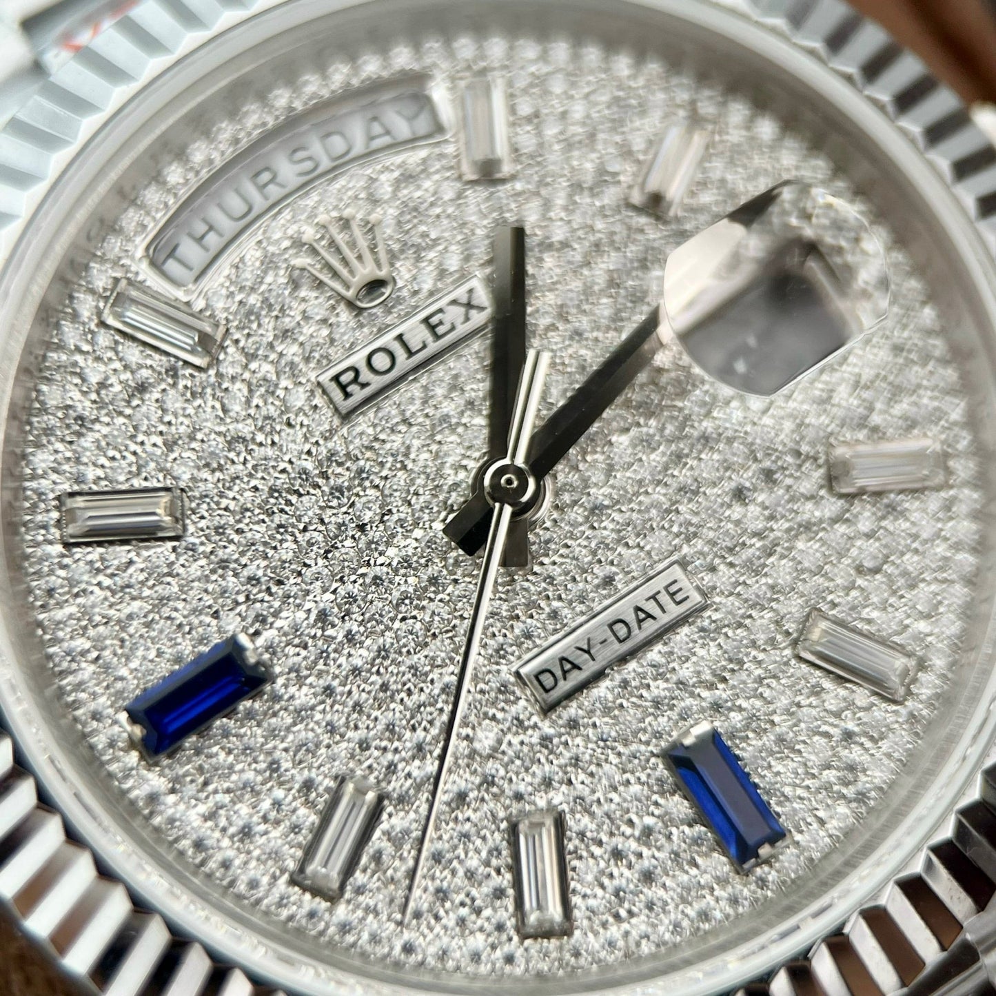 Rolex Day Date 40 228349RBR Pave Diamonds quadrante 1:1 edizione migliore GM Fabbrica V3 Counterweight Versione