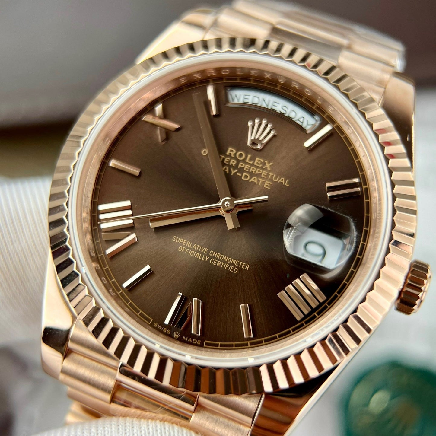 Rolex Day Date President Automatic 228235 18k Rosa Oro filled 175 gram GM V3 Counterweight Versione