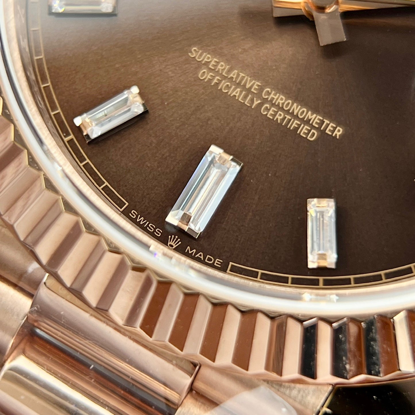 Rolex Day Date M228235-0003 18k Oro plated 1:1 edizione migliore GM Fabbrica V2 Chocolate quadrante Counterweight Versione