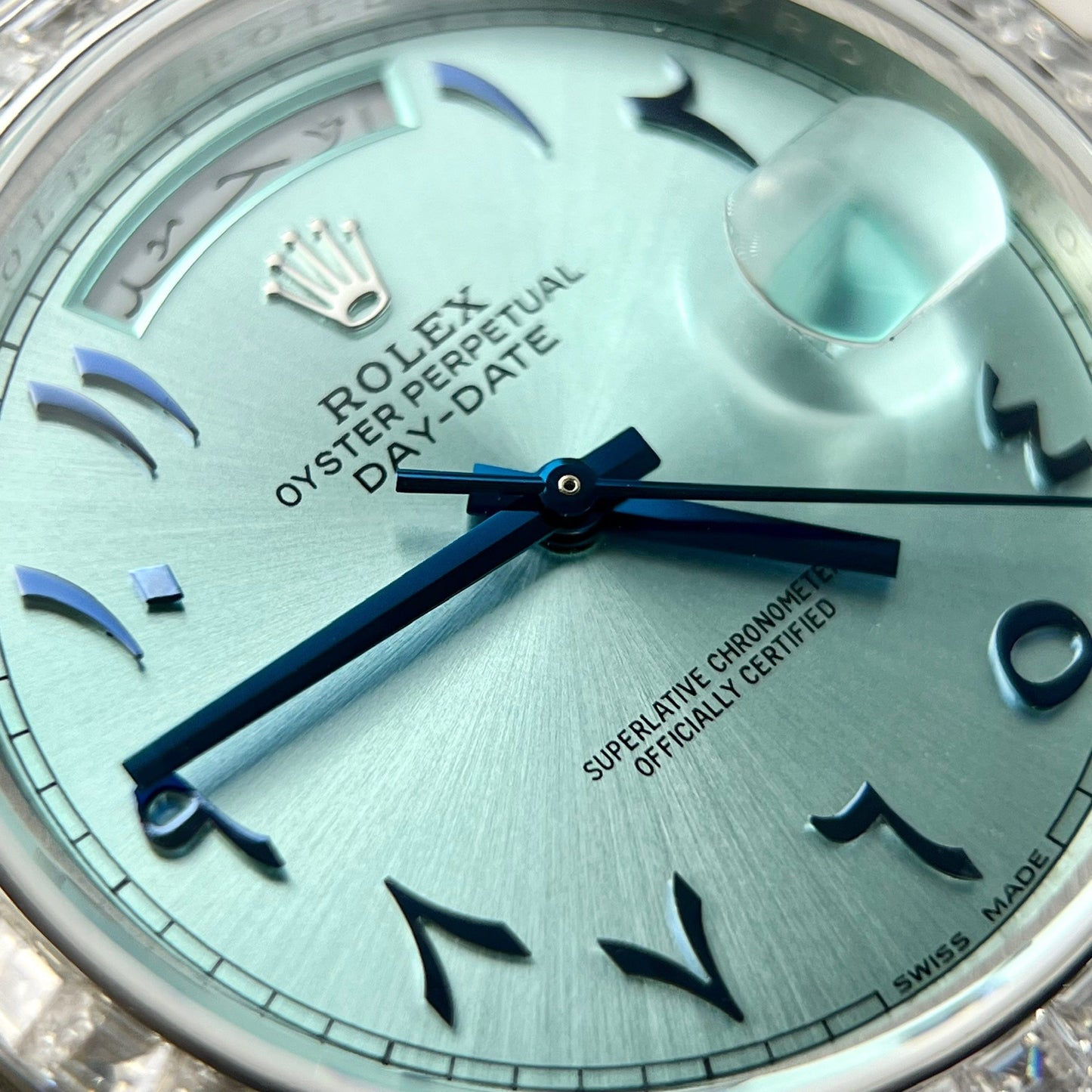 Rolex Day Date 40 - 228206 Arabic quadrante Best 1:1 Edizione GM Fabbrica V3 Moissanite baguetta