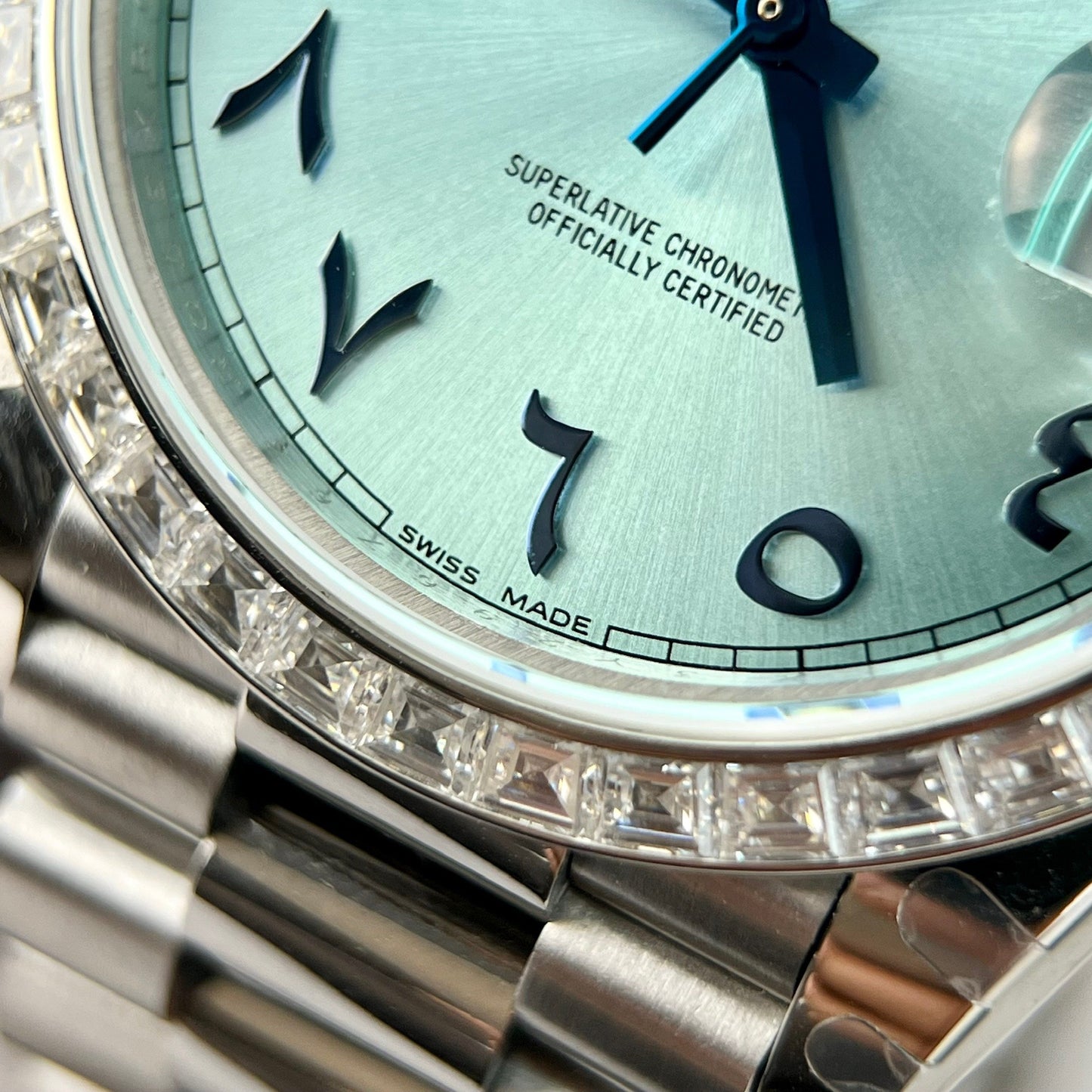 Rolex Day Date 40 - 228206 Arabic quadrante Best 1:1 Edizione GM Fabbrica V3 Moissanite baguetta