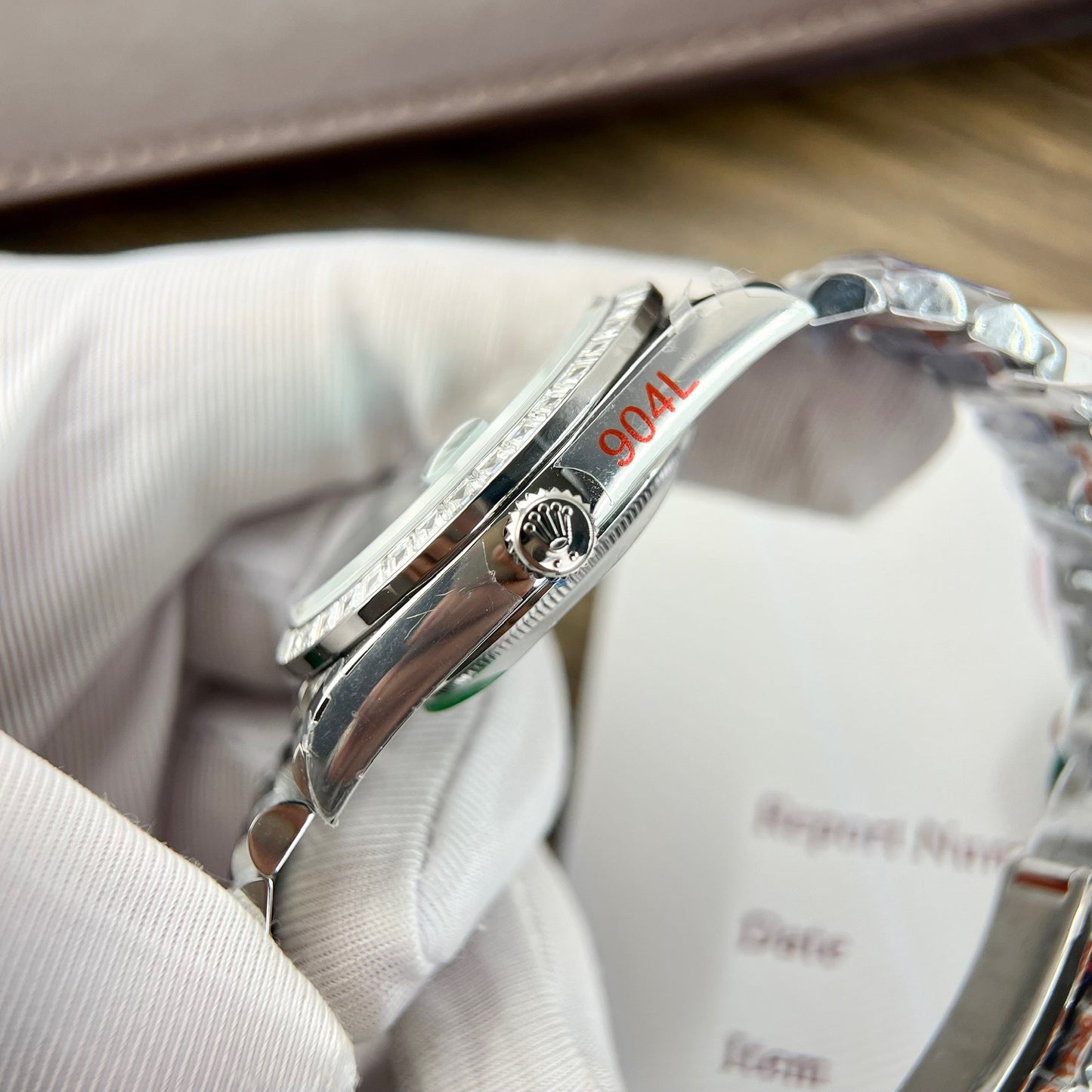 Rolex Day Date 40 - 228206 Arabic quadrante Best 1:1 Edizione GM Fabbrica V3 Moissanite baguetta