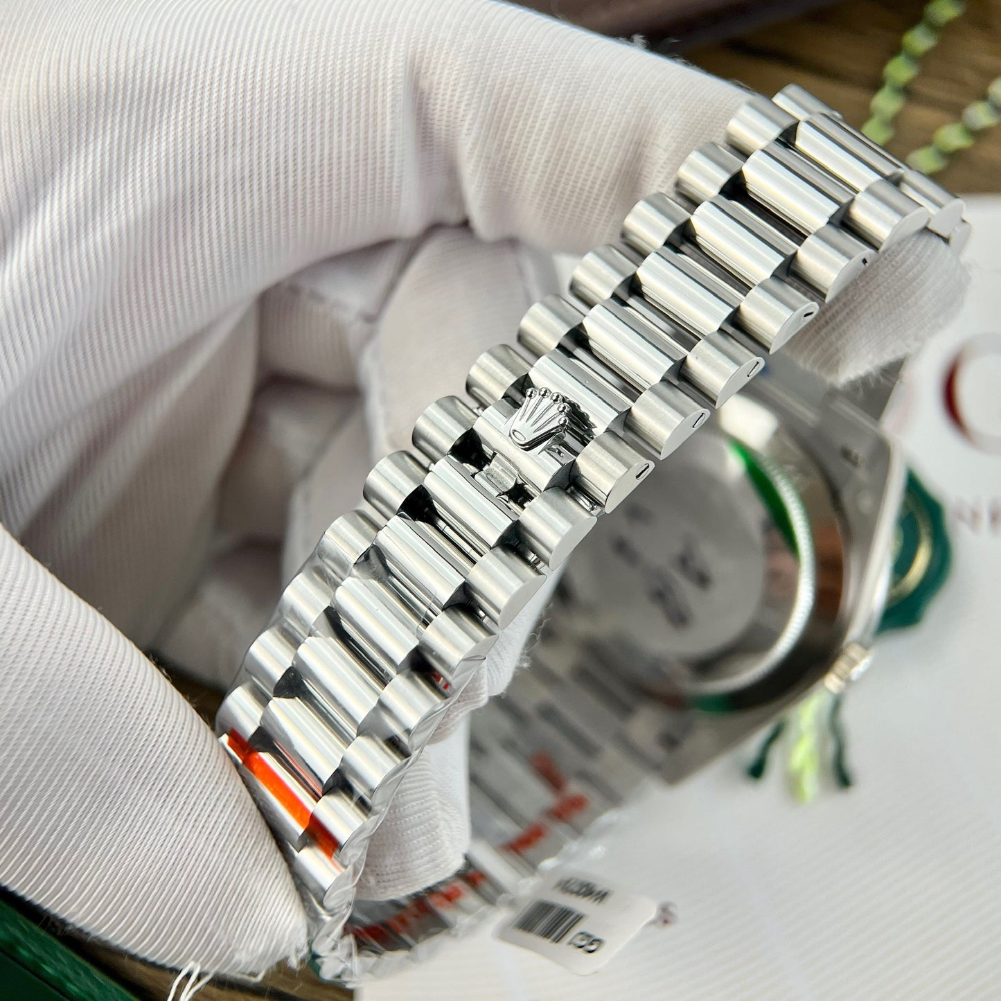 Rolex Day Date 40 - 228206 Arabic quadrante Best 1:1 Edizione GM Fabbrica V3 Moissanite baguetta