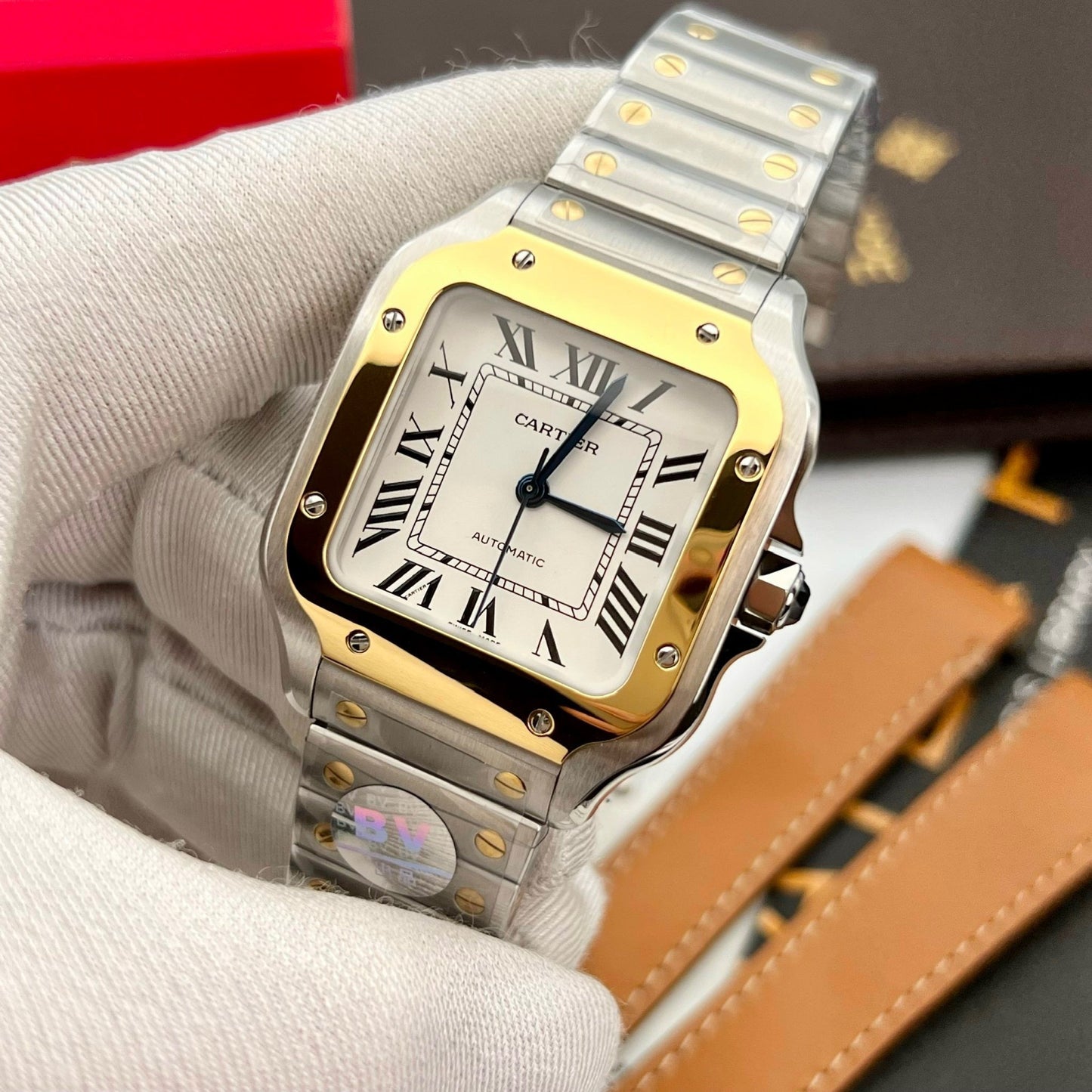 Cartier De Santos W2SA0016 35MM 1:1 edizione migliore BV Fabbrica quadrante bianco newest 2024 Versione