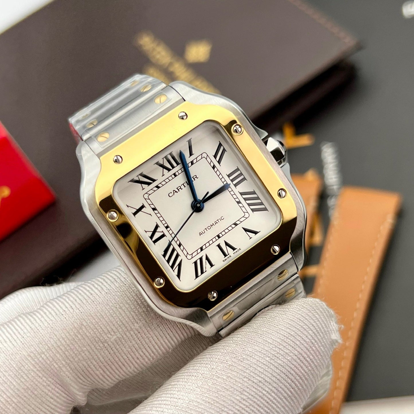 Cartier De Santos W2SA0016 35MM 1:1 edizione migliore BV Fabbrica quadrante bianco newest 2024 Versione