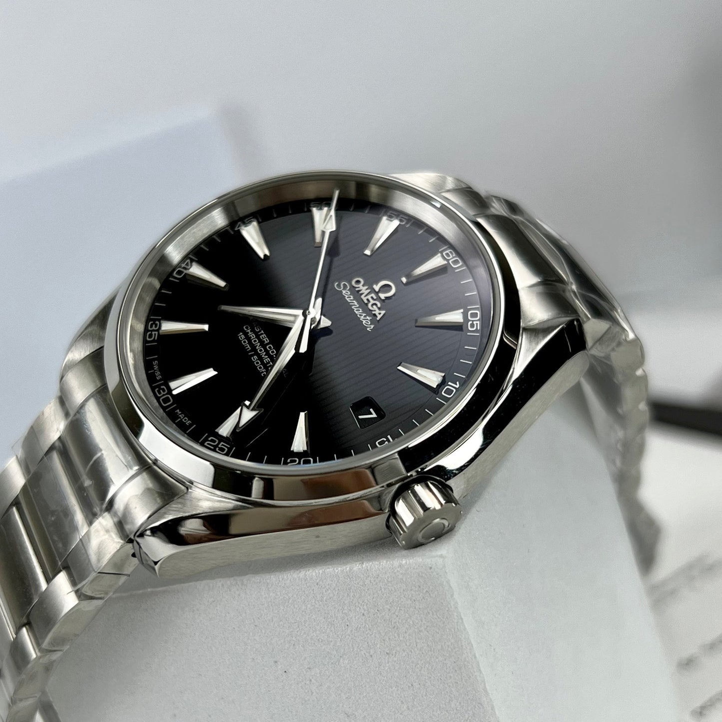 Omega Seamaster 220.10.41.21.01.001 1:1 edizione migliore VS Fabbrica quadrante nero versão mais recente