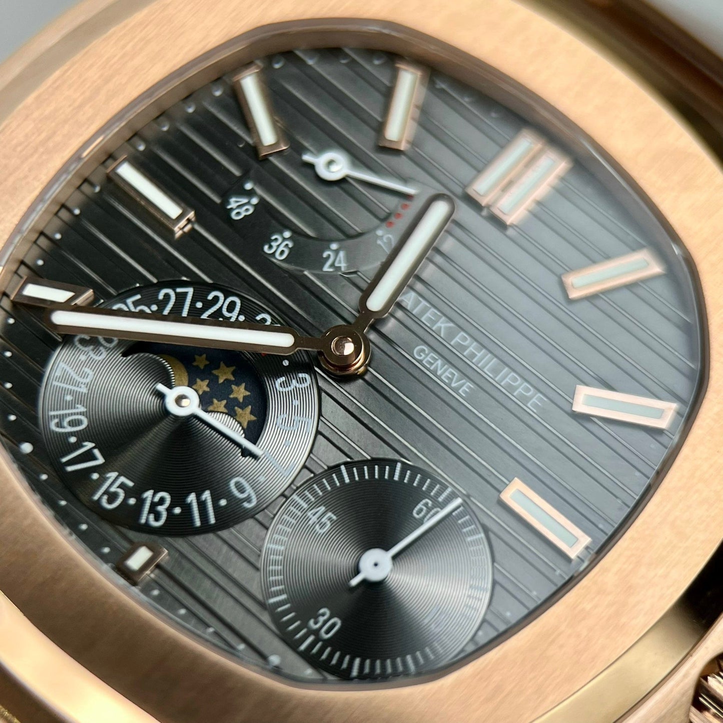 Patek Philippe Nautilus 5712/1R-001 1:1 edizione migliore GR Fabbrica Grigio quadrante Rosa Oro