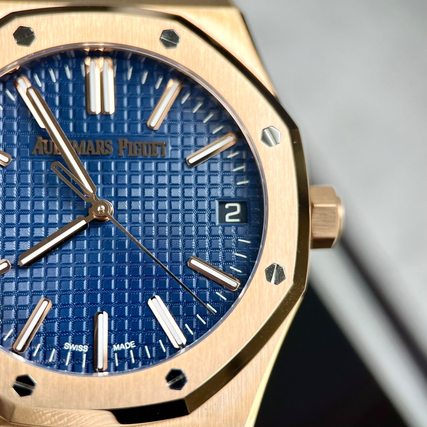 Audemars Piguet Royal Oak 15510 1:1 edizione migliore APS Fabbrica quadrante blu Rosa Oro