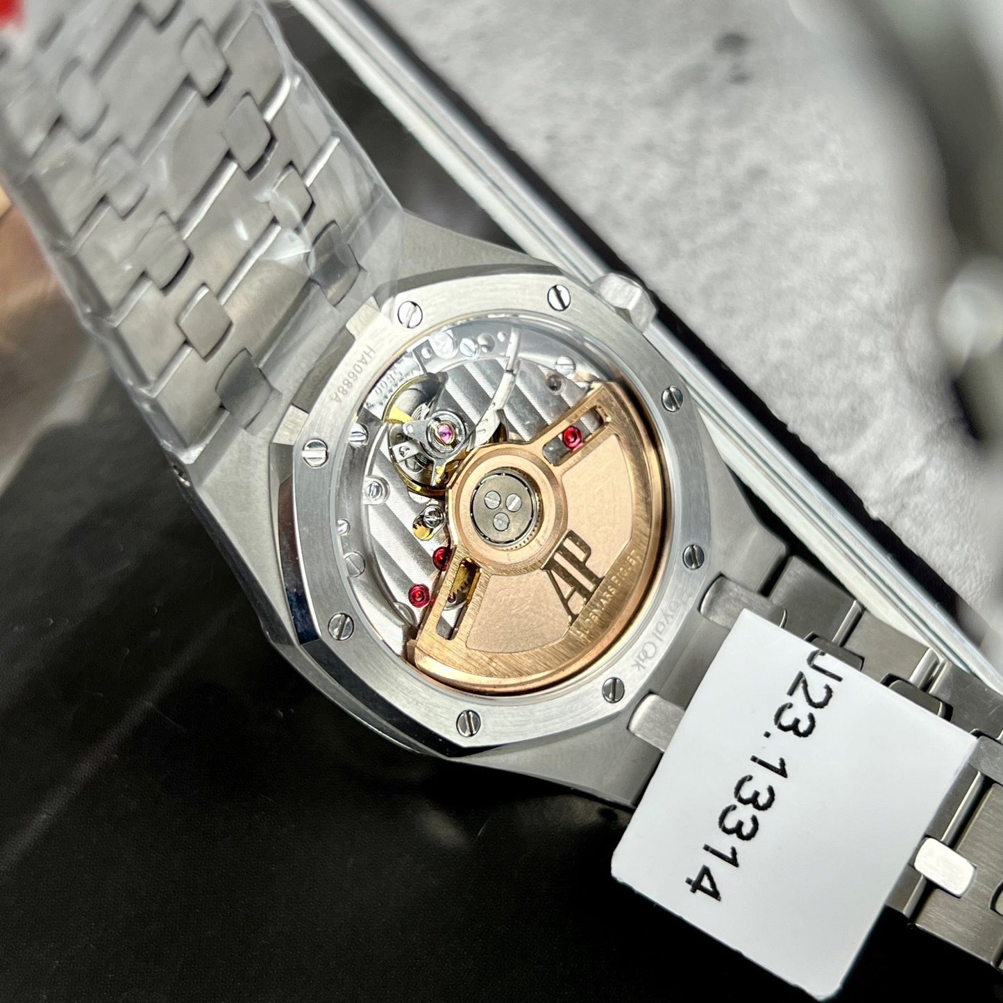 Audemars Piguet Royal Oak 67651IP.ZZ.1261IP.01 1:1 Best Edition ZF Fabbrica Blue Dial Moissanite bezel