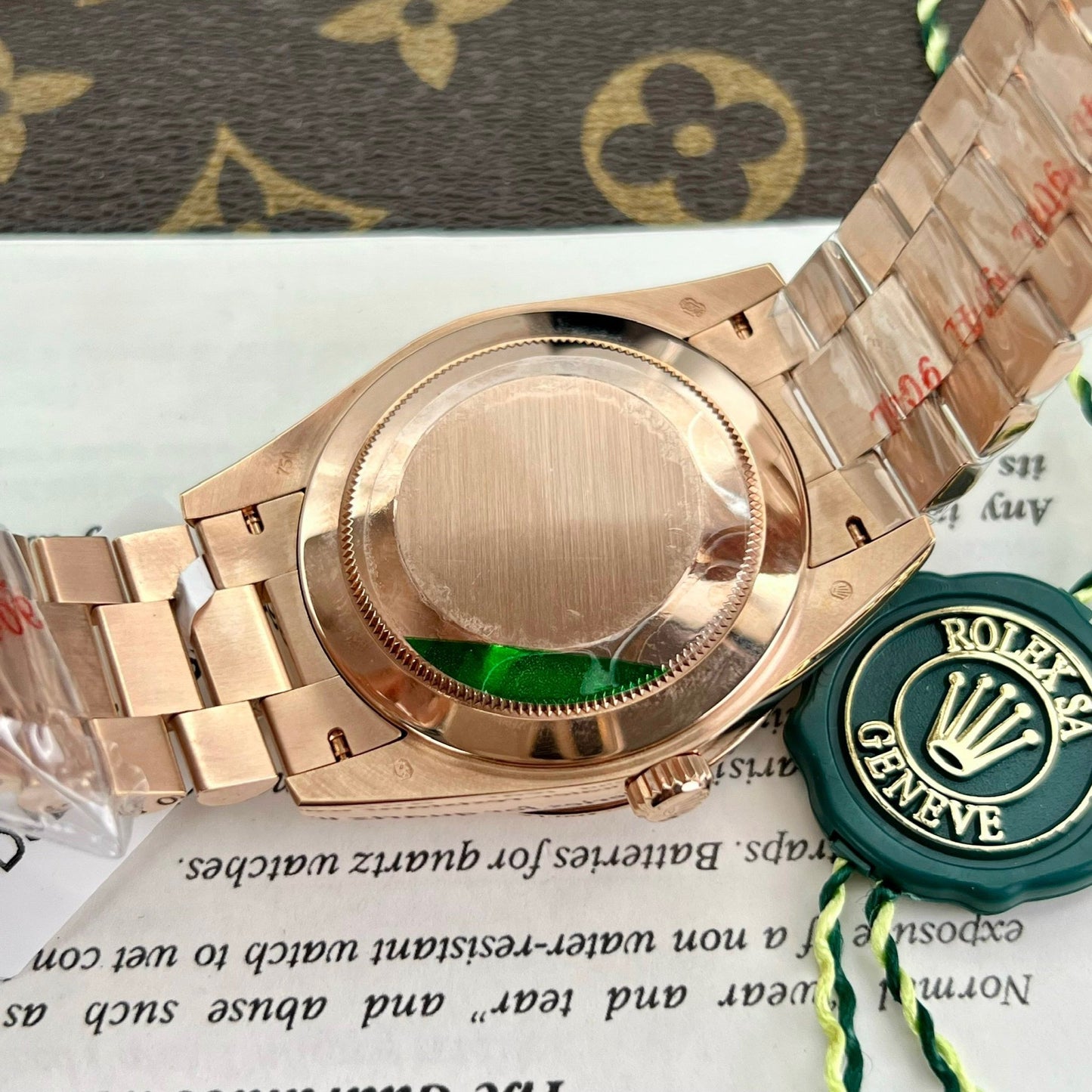 Rolex Day Date m228235-0036 custom 18k Everose Oro 1:1 edizione migliore GM Fabbrica Moissanite quadrante