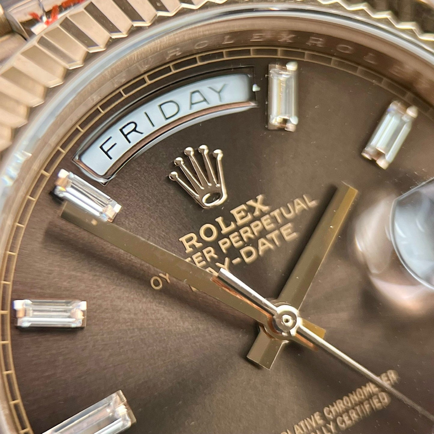 Rolex Day Date M228235-0003 1:1 edizione migliore GM Fabbrica V3 Chocolate quadrante Counterweight Versione