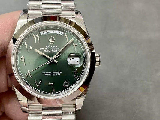 Rolex Day Date 40 M228206-0048 Arabic quadrante verde 1:1 edizione migliore GM Fabbrica V3 Counterweight Versione