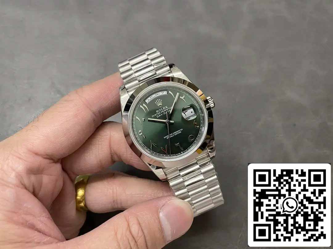 Rolex Day Date 40 M228206-0048 Arabic quadrante verde 1:1 edizione migliore GM Fabbrica V3 Counterweight Versione