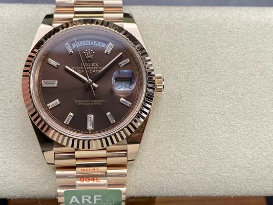 Rolex Day Date 40 M228235-0003 Chocolate quadrante 1:1 edizione migliore AR Fabbrica 3255 movimento
