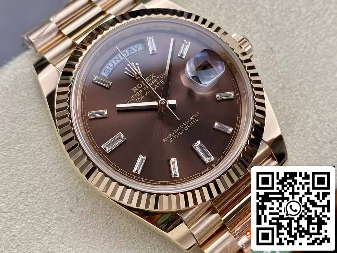 Rolex Day Date 40 M228235-0003 Chocolate quadrante 1:1 edizione migliore AR Fabbrica 3255 movimento