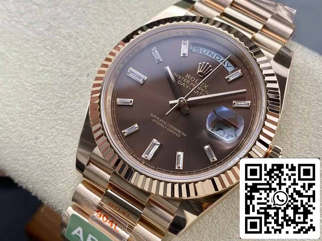 Rolex Day Date 40 M228235-0003 Chocolate quadrante 1:1 edizione migliore AR Fabbrica 3255 movimento