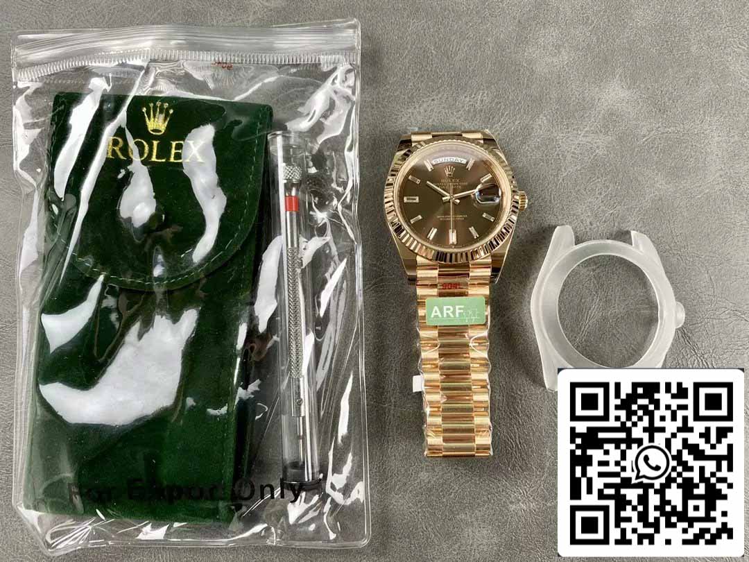 Rolex Day Date 40 M228235-0003 Chocolate quadrante 1:1 edizione migliore AR Fabbrica 3255 movimento