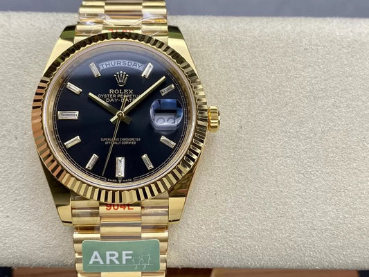 Rolex Day Date 40 M228238-0004 quadrante nero 1:1 edizione migliore AR Fabbrica 3255 movimento
