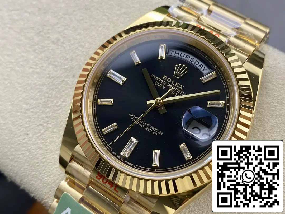 Rolex Day Date 40 M228238-0004 quadrante nero 1:1 edizione migliore AR Fabbrica 3255 movimento