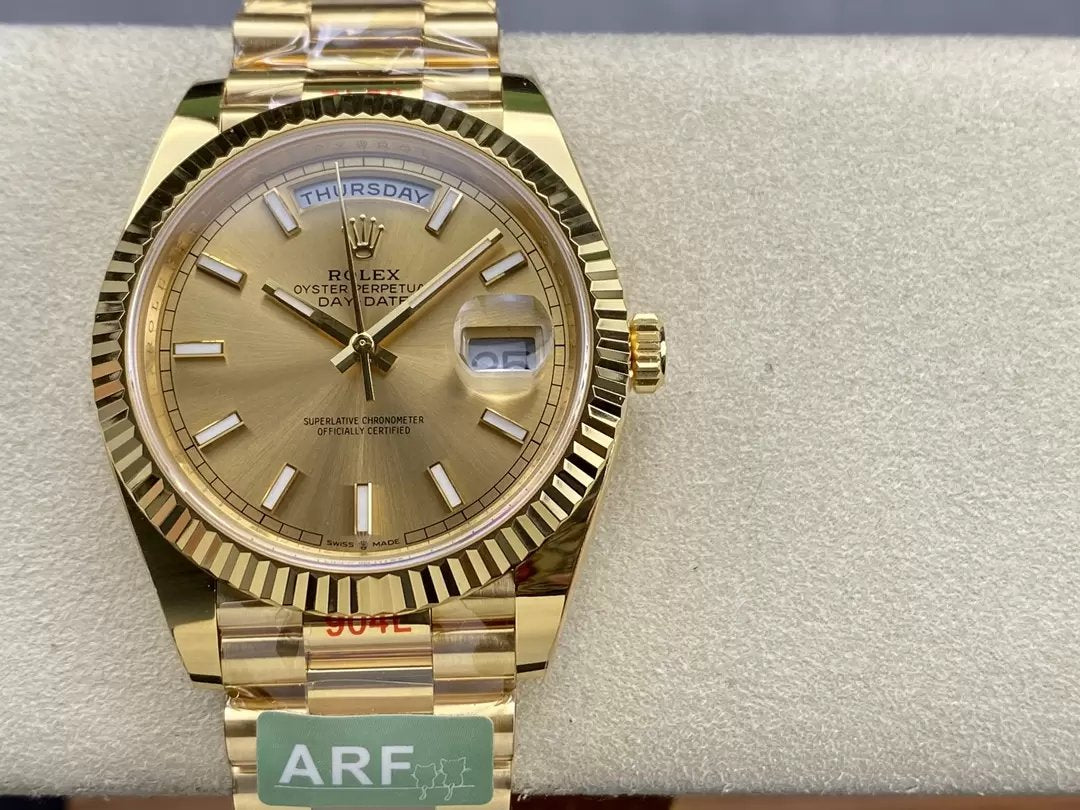 Rolex Day Date 40 M228238-0003 Yellow Oro quadrante 1:1 edizione migliore AR Fabbrica 3255 movimento