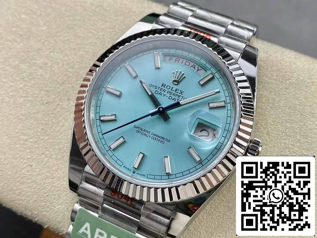 Rolex Day Date 40 M228236-0018 Tiffany quadrante 1:1 edizione migliore AR Fabbrica 3255 movimento