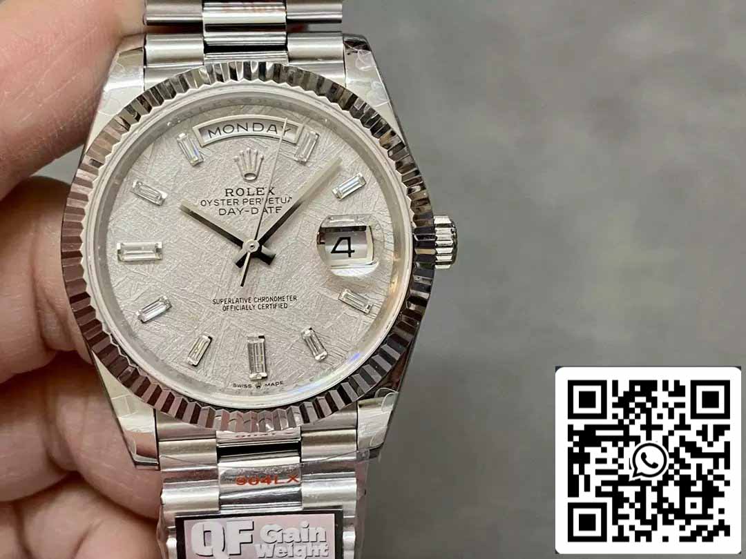 Rolex Day Date 40 M228236-0011  Meteorite Diamond Dial1:1 Best Edition QF Fabbrica 183 gram