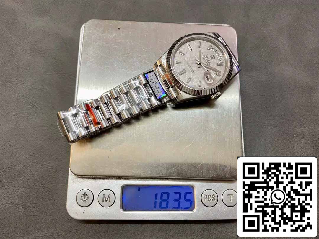 Rolex Day Date 40 M228236-0011  Meteorite Diamond Dial1:1 Best Edition QF Fabbrica 183 gram