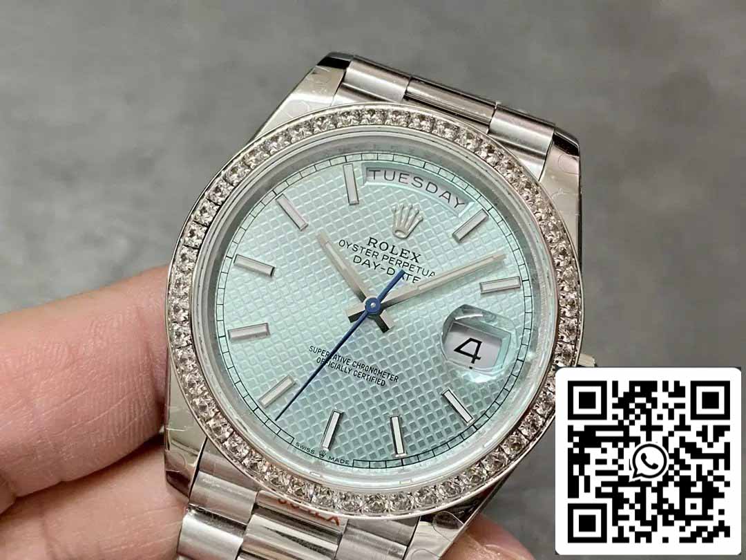 Rolex Day Date 40 m228396TBR-0001 Blu Diamond quadrante 1:1 edizione migliore GM Fabbrica V3 Counterweight Versione