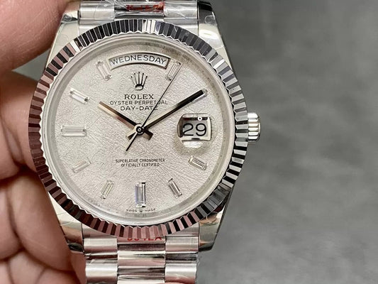 Rolex Day Date 40 m228236-0011 Meteorite Diamond quadrante 1:1 edizione migliore GM Fabbrica V3 Counterweight Versione