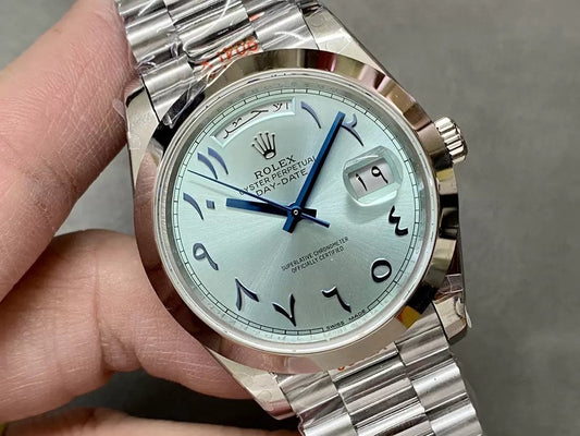 Rolex Day Date 40 m228236 Arabic quadrante blu 1:1 edizione migliore GM Fabbrica V3 Counterweight Versione