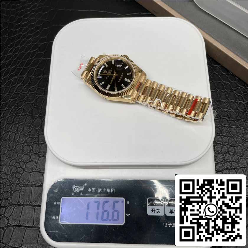 Rolex Day Date 40 M228238 -0004 Nero Diamond quadrante 1:1 edizione migliore GM Fabbrica V3 Counterweight Versione