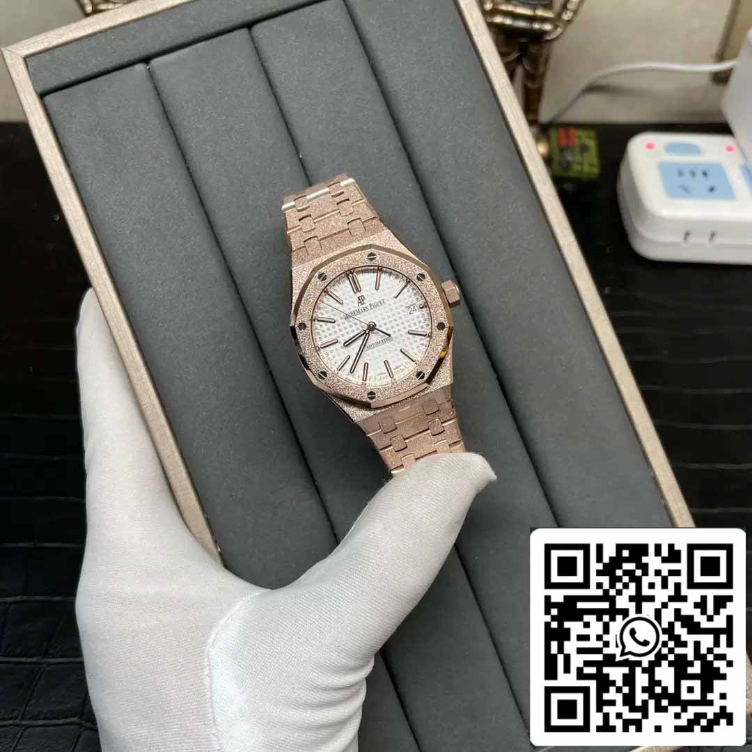 Audemars Piguet 15454OR.GG.1259OR.01 Frost Oro 1:1 edizione migliore APS Fabbrica quadrante bianco Rosa Oro